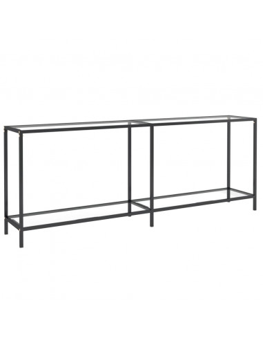 Tavolo Consolle Trasparente 200x35x75,5 cm in Vetro Temperato