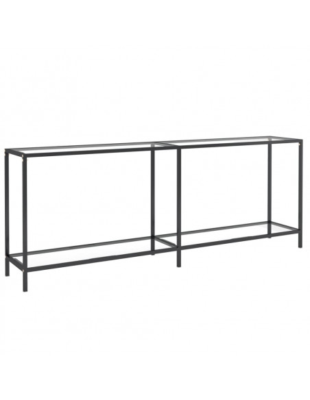 Tavolo Consolle Trasparente 200x35x75,5 cm in Vetro Temperato