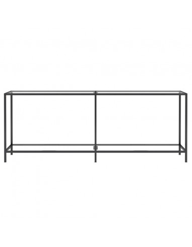 Tavolo Consolle Trasparente 200x35x75,5 cm in Vetro Temperato