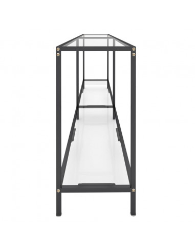 Tavolo Consolle Trasparente 200x35x75,5 cm in Vetro Temperato