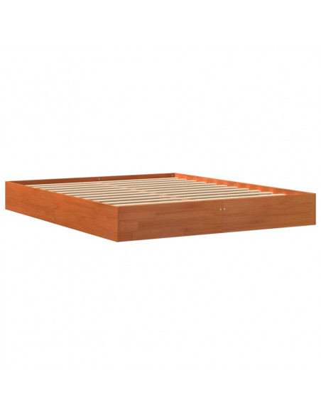 Giroletto Marrone Cera 160x200 cm in Legno Massello di Pino