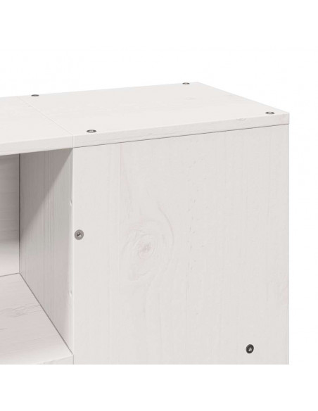 Letto Libreria senza Materasso Bianco 135x190 cm Legno di Pino