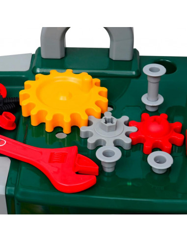 Gioco per Bambini Banco da Lavoro con Attrezzi Verde e Grigio