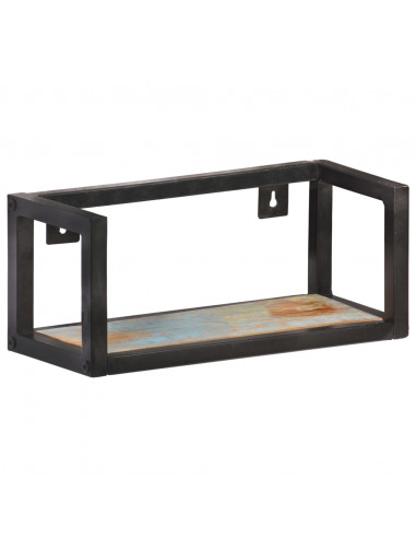 Mensole a Muro 2 pz 40 cm in Legno Massello di Recupero