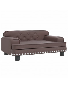 Divano per Bambini Marrone 70x45x30 cm in Similpelle 2