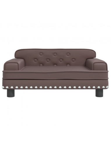Divano per Bambini Marrone 70x45x30 cm in Similpelle