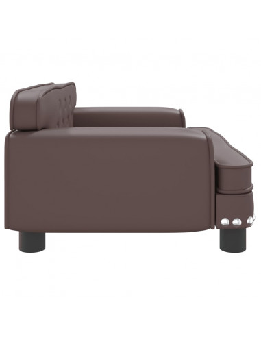 Divano per Bambini Marrone 70x45x30 cm in Similpelle