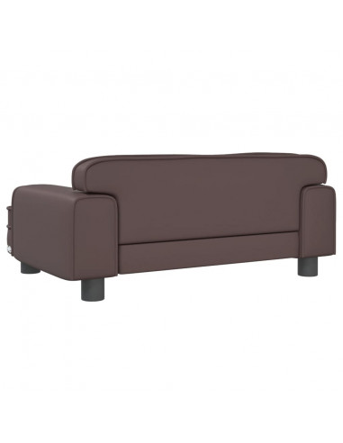 Divano per Bambini Marrone 70x45x30 cm in Similpelle