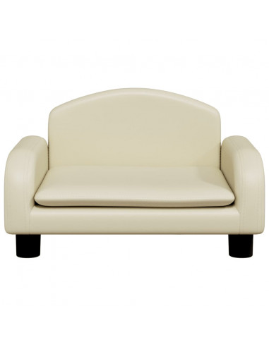 Divano per Bambini Crema 50x40x30 cm in Similpelle