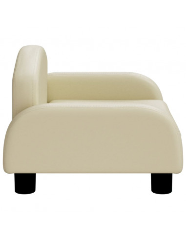 Divano per Bambini Crema 50x40x30 cm in Similpelle