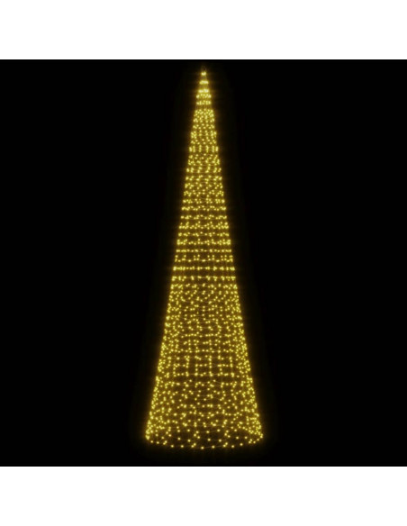 Luce Albero di Natale su Pennone 1534LED Bianco Caldo 500cm