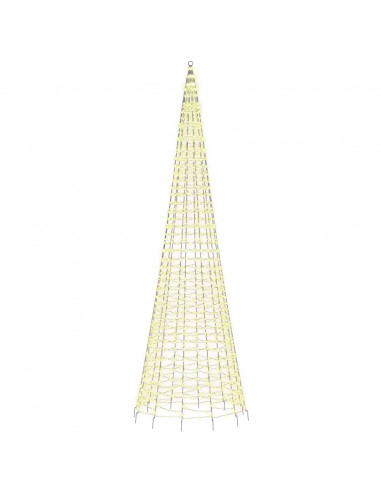 Luce Albero di Natale su Pennone 1534LED Bianco Caldo 500cm