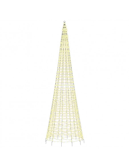 Luce Albero di Natale su Pennone 1534LED Bianco Caldo 500cm
