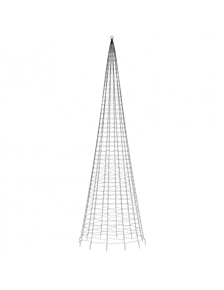 Luce Albero di Natale su Pennone 1534LED Bianco Caldo 500cm