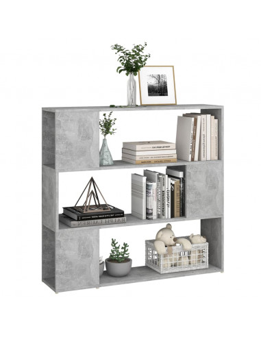Libreria/Divisorio Grigio Cemento 100x24x94 cm