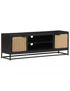 Mobile Porta TV 120x30x40 cm in Legno Massello di Mango 2