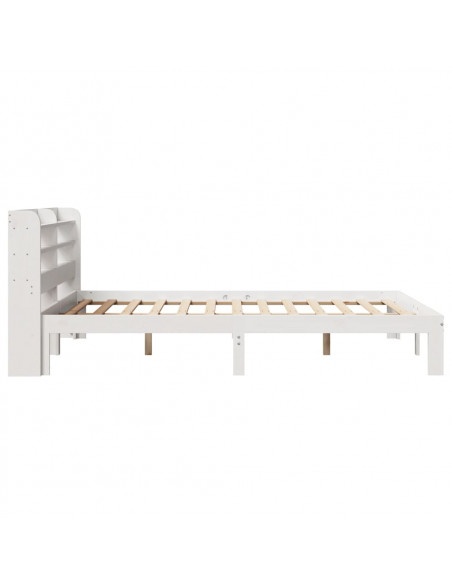 Giroletto con Testiera Bianco 150x200 cm Legno Massello di Pino
