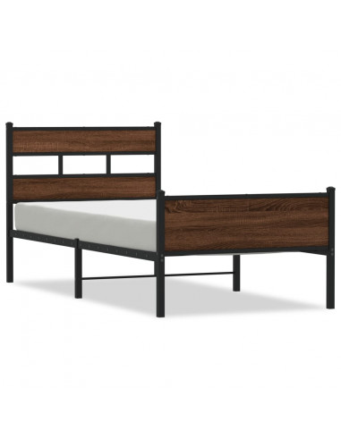 Giroletto senza Materasso Rovere Marrone 90x200cm in Truciolato