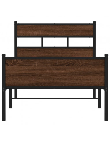 Giroletto senza Materasso Rovere Marrone 90x200cm in Truciolato