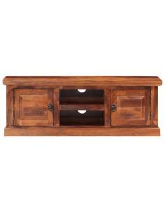 Mobile TV con Ante 112x30x40 cm in Legno Massello di Acacia 2