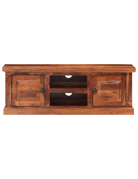 Mobile TV con Ante 112x30x40 cm in Legno Massello di Acacia