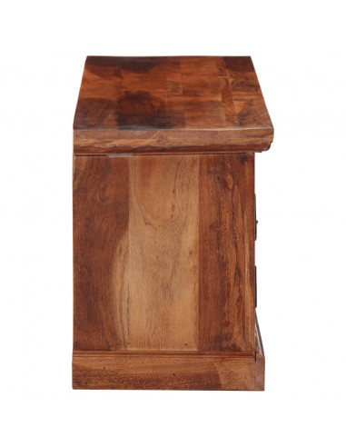 Mobile TV con Ante 112x30x40 cm in Legno Massello di Acacia