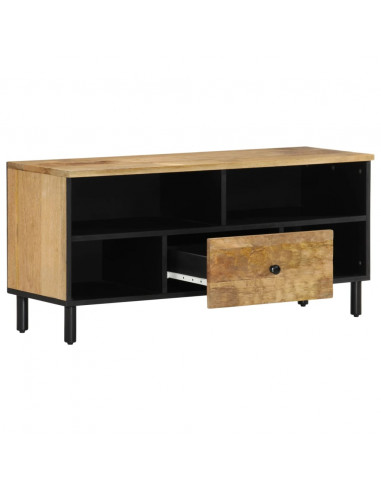 Mobile Porta TV 100x33x46 cm in Legno Massello di Mango