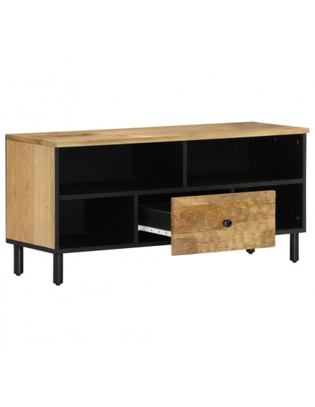 Mobile Porta TV 100x33x46 cm in Legno Massello di Mango