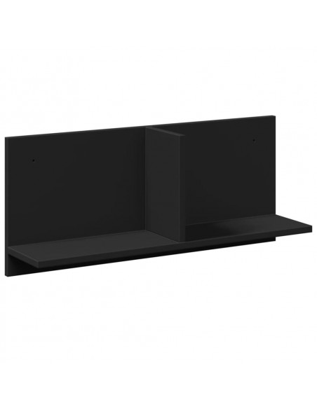 Mobile a Parete 70x16,5x30 cm Nero in Legno Multistrato