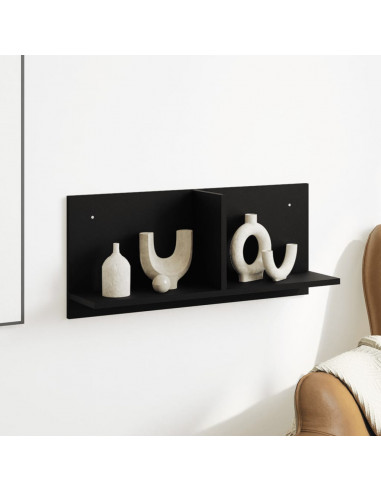 Mobile a Parete 70x16,5x30 cm Nero in Legno Multistrato