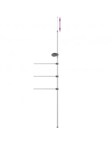 Portasciugamani 47x280 cm in Alluminio