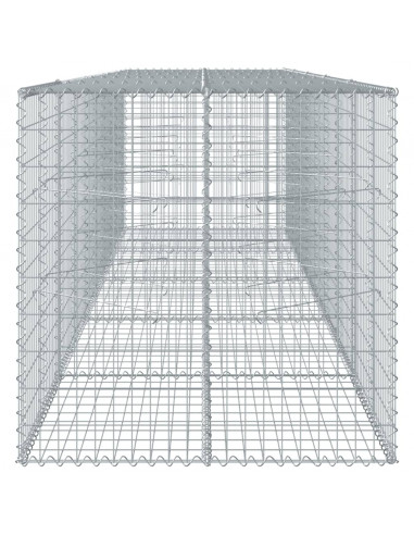 Cesto Gabbione con Copertura 500x100x100 cm in Ferro Zincato