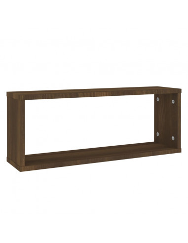 Mensole Cubo Muro 4pz Rovere Marrone 60x15x23 cm in Multistrato