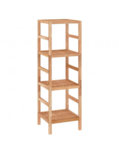 Scaffale da Bagno 35,5x35,5x112,5 cm in Legno Massello di Noce