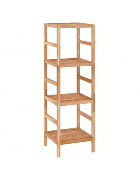 Scaffale da Bagno 35,5x35,5x112,5 cm in Legno Massello di Noce