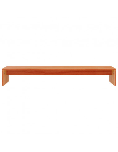 Supporto Monitor Marrone Cera 100x27x15 cm Legno Massello Pino