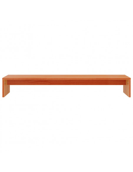 Supporto Monitor Marrone Cera 100x27x15 cm Legno Massello Pino