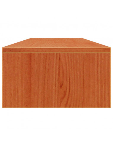 Supporto Monitor Marrone Cera 100x27x15 cm Legno Massello Pino