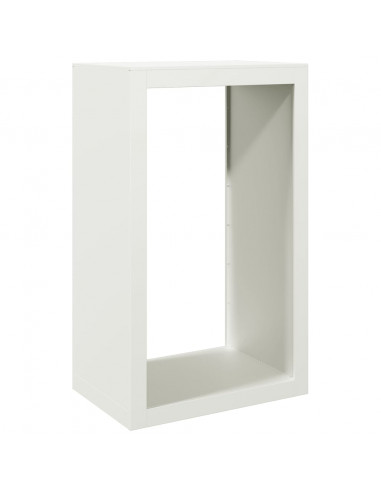 Rastrelliera per Legna da Ardere Bianca 60x40x100 cm in Acciaio