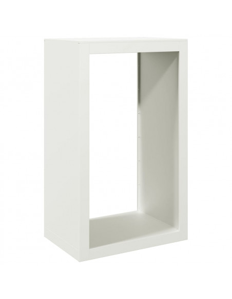 Rastrelliera per Legna da Ardere Bianca 60x40x100 cm in Acciaio