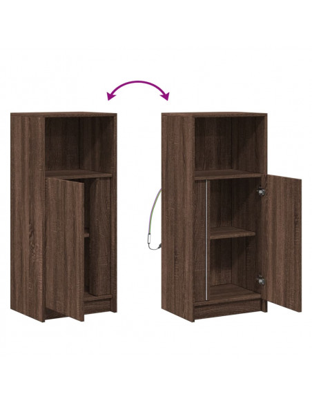 Credenza con LED Rovere Marrone 42,5x34x100cm Legno Multistrato