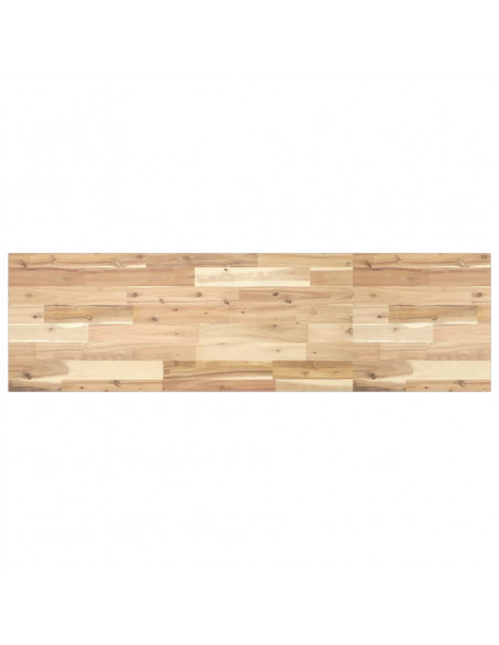 Piano da Bagno Non Trattato 140x40x2cm Legno Massello di Acacia