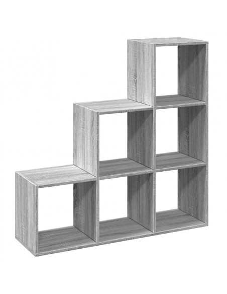 Libreria Divisorio 3Ripiani Grigio Sonoma 99x29x99cm Truciolato