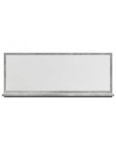 Mobile Bagno con Specchio Grigio Cemento 90x11x37 cm Truciolato