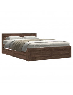 Giroletto Testiera Rovere Marrone 140x200 cm Legno Multistrato 2