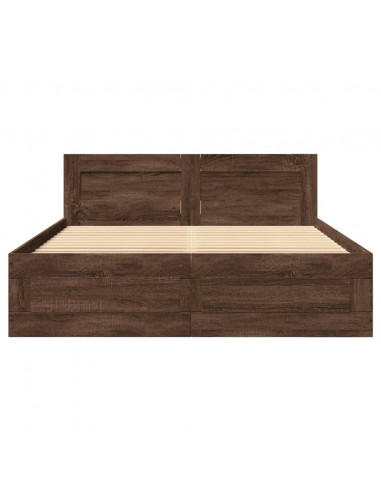 Giroletto Testiera Rovere Marrone 140x200 cm Legno Multistrato