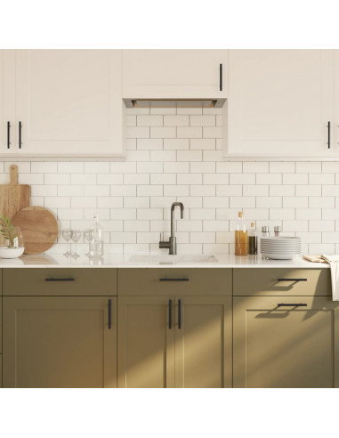 Maniglie per Mobili 20 pz Nere 96 mm in Acciaio Inox