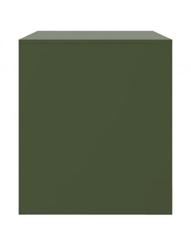 Mobili TV 2 pz Verde Oliva 67x39x44 cm in Acciaio
