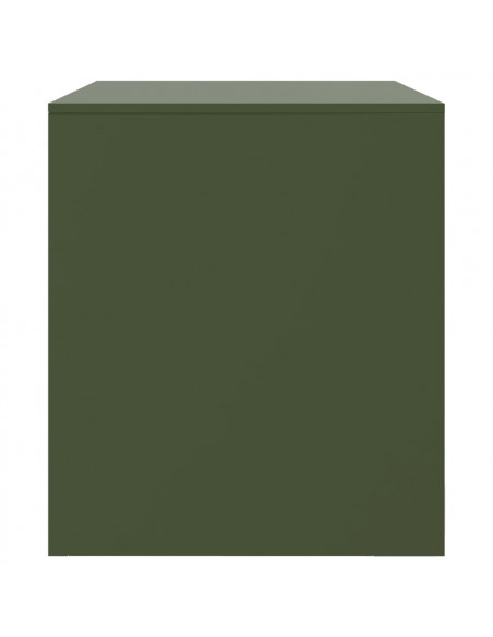 Mobili TV 2 pz Verde Oliva 67x39x44 cm in Acciaio
