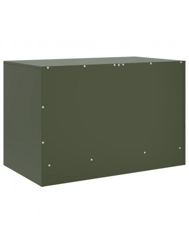 Mobili TV 2 pz Verde Oliva 67x39x44 cm in Acciaio